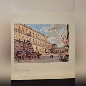 Vintage 1960's Italy Wall‎ Art Print, "Florence", Arturo Fantin, Stresa